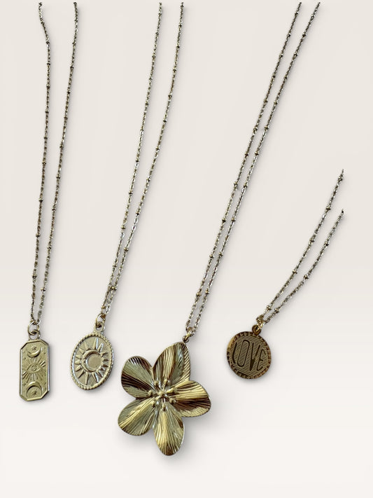 Colliers symboliques dorés – Collection Good Vibes