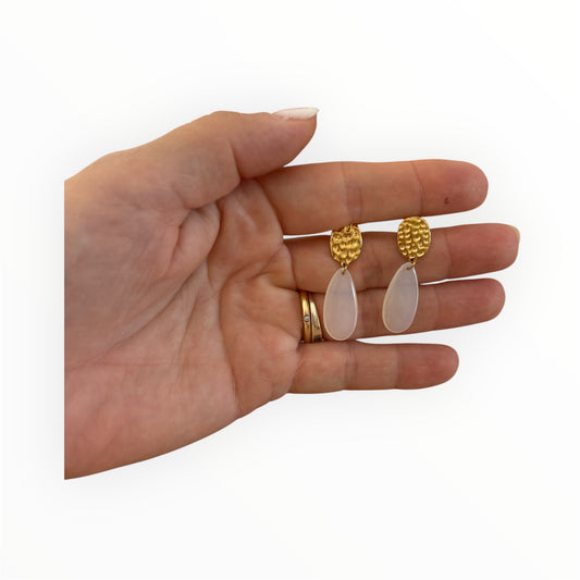 Boucles d’Oreilles Luna – Acier Inoxydable & Acétate