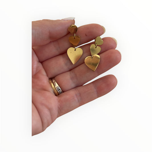 Les boucles d’oreilles Corazón - acier inoxydable