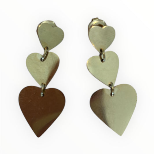 Les boucles d’oreilles Corazón - acier inoxydable