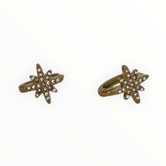 Boucles d'oreilles Nova - étoile en acier inoxydable et strass