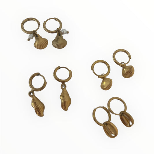 Boucles d'oreilles mer Oceéana strass acier inoxydable