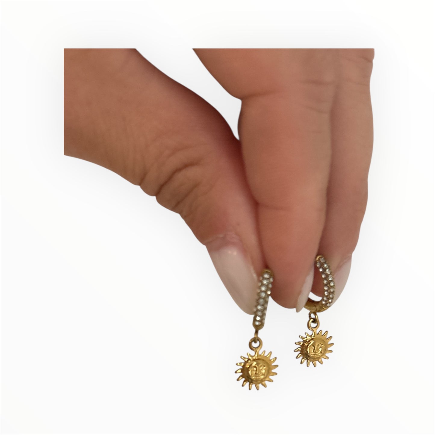 Boucles d'oreilles créoles Soleil