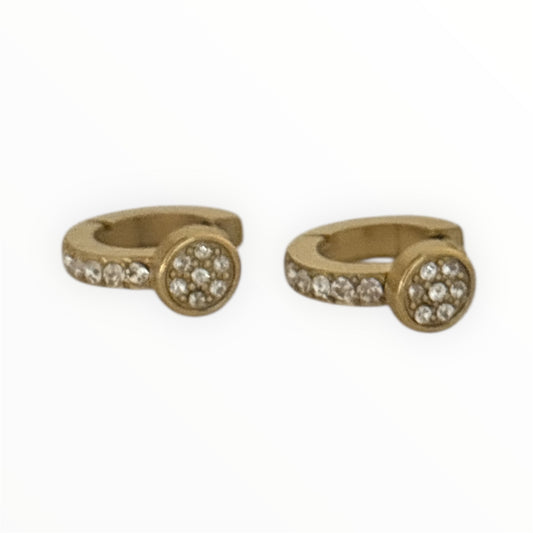 Boucles d’oreilles Circle Strass acier inoxydable et strass