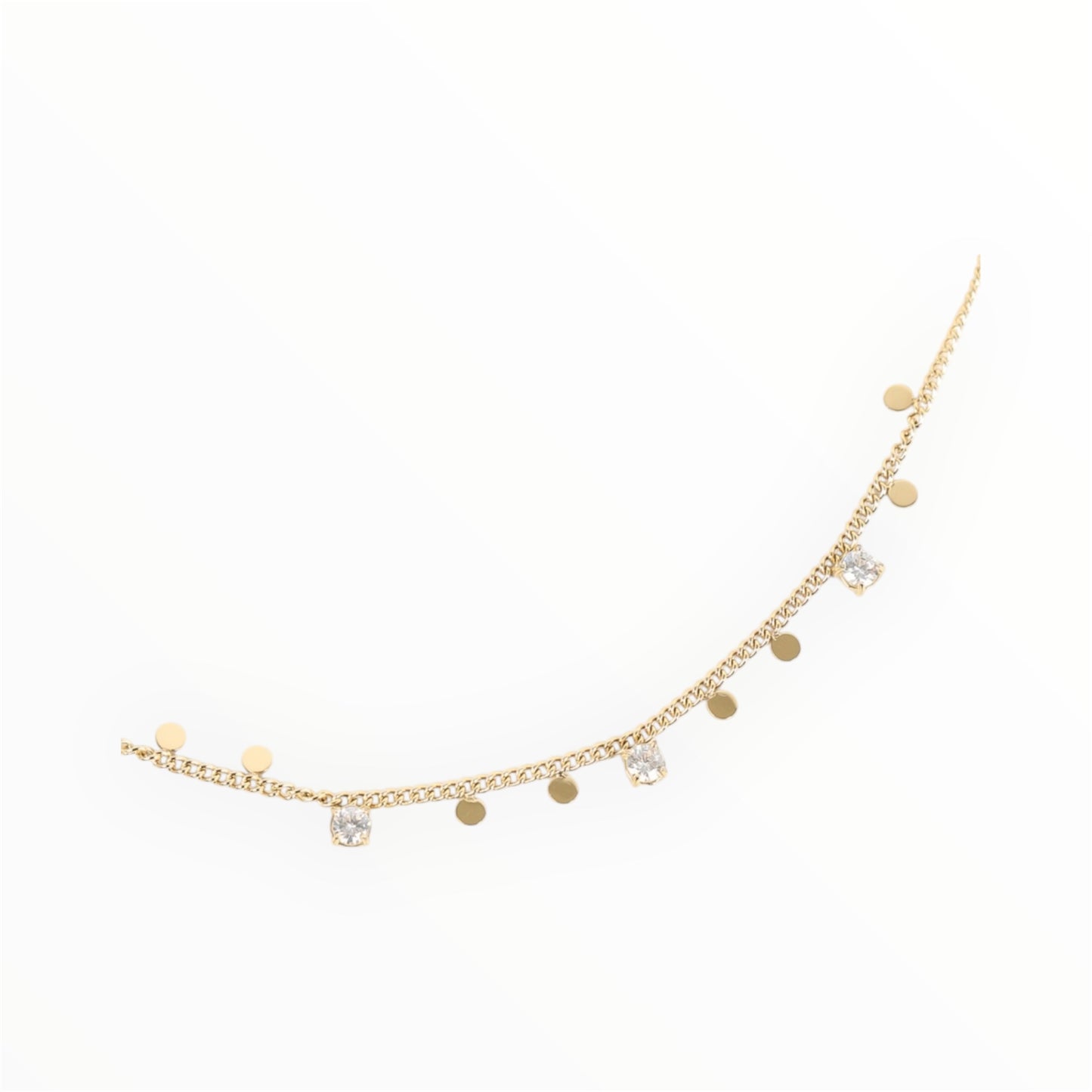 Collier doré pampilles & strass