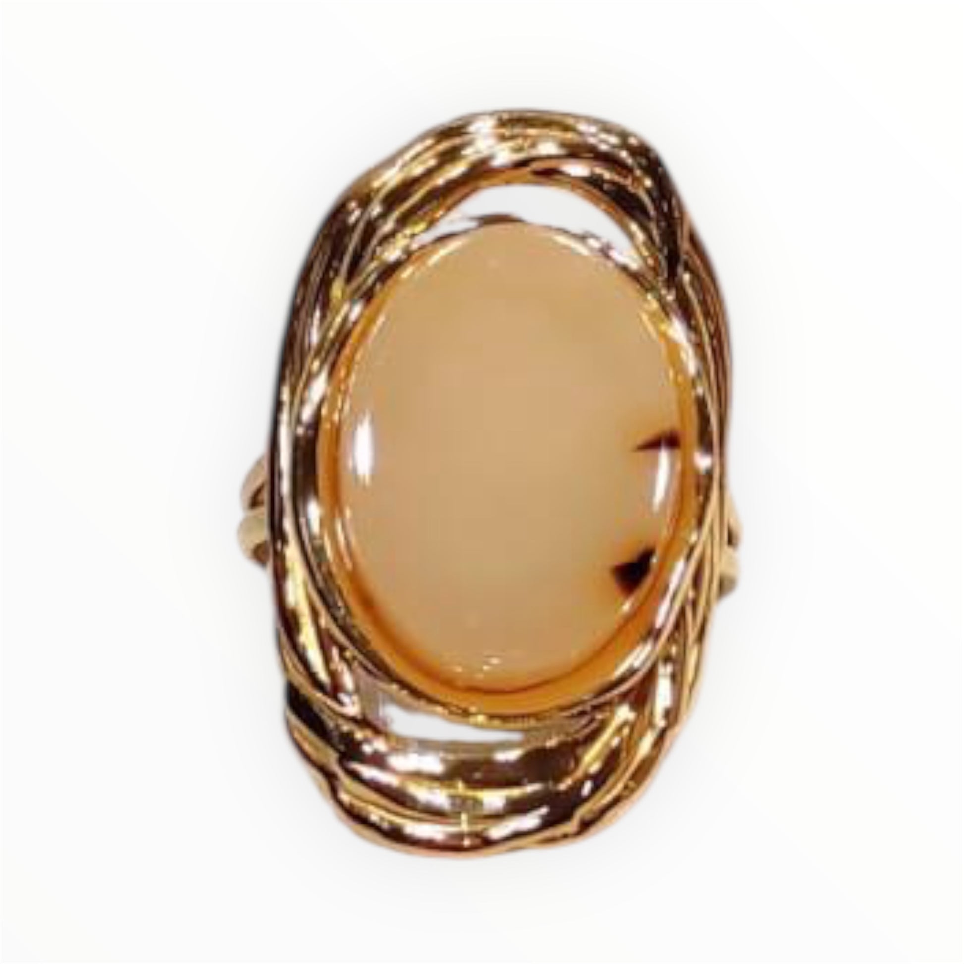 Bague dorée femme effet écaille By Maryon