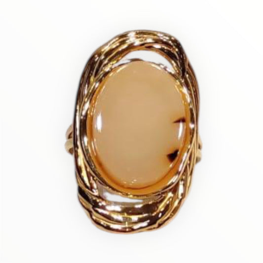 Bague dorée femme effet écaille By Maryon