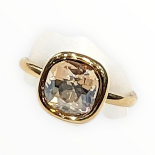 Bague dorée femme avec pierre colorée By Maryon