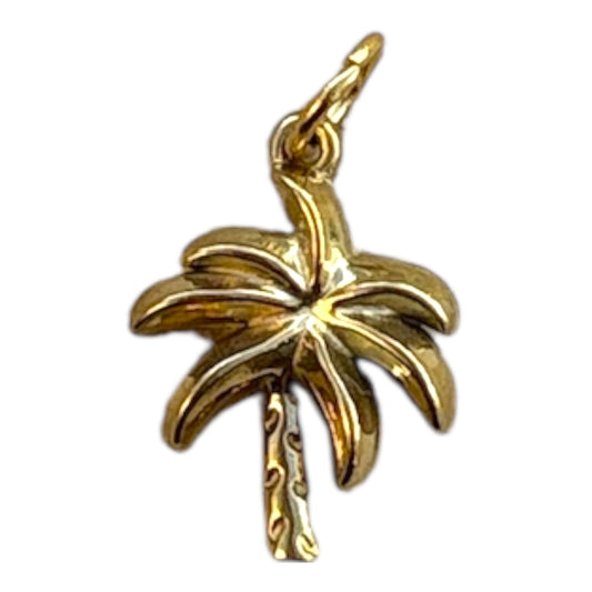 Charm palmier doré en acier inoxydable By Maryon