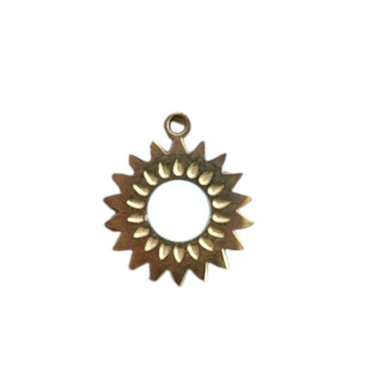 Charm soleil doré en acier inoxydable By Maryon