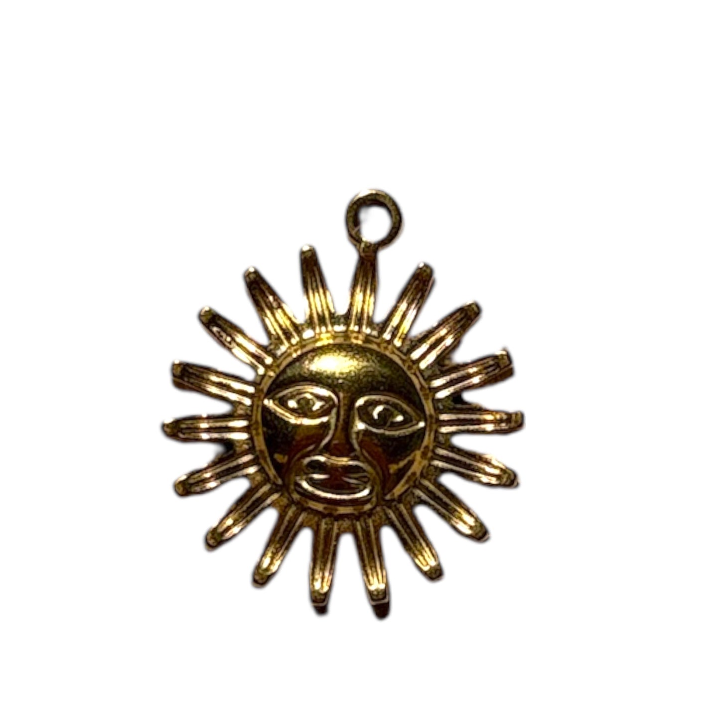 Charm soleil visage doré en acier inoxydable By Maryon