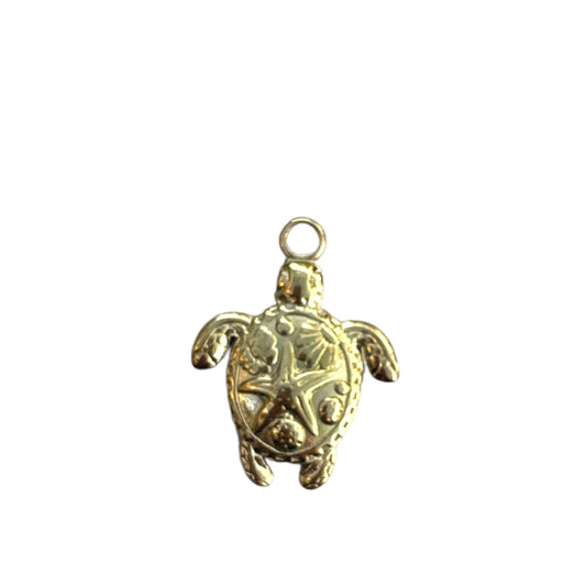 charm tortue, charm doré, tortue acier inoxydable, bijou symbolique, bar à charms, by maryon