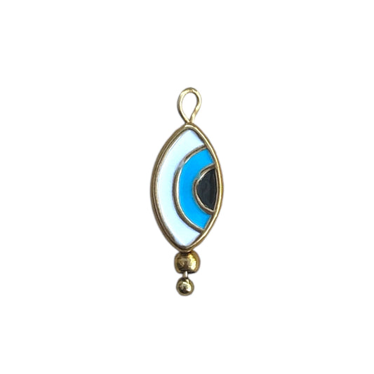 Charm œil bleu By Maryon, symbole de protection et d’énergie positive, à ajouter sur un bracelet ou collier personnalisé.