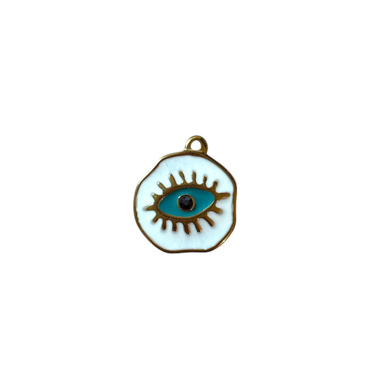 Charm œil protecteur By Maryon, symbole de protection et d’intuition, à ajouter sur un bracelet ou collier personnalisé.