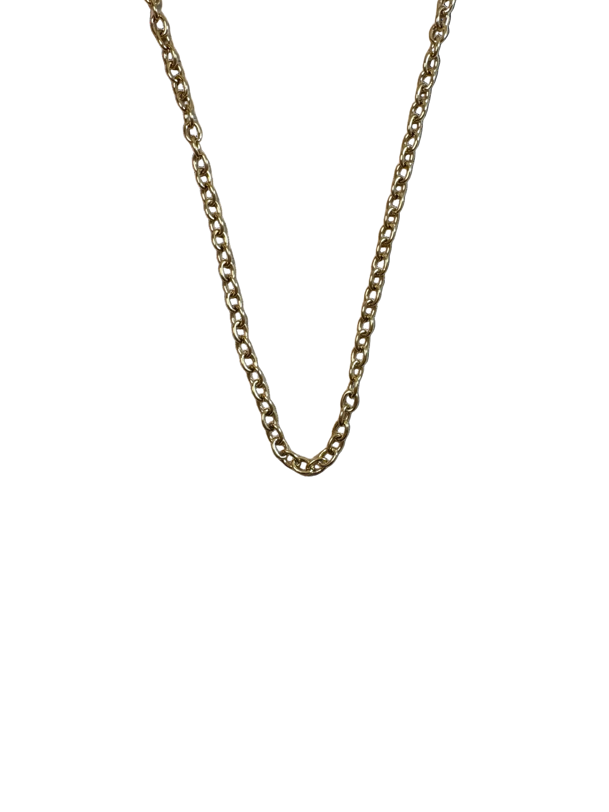 Collier chaîne dorée fine en acier inoxydable